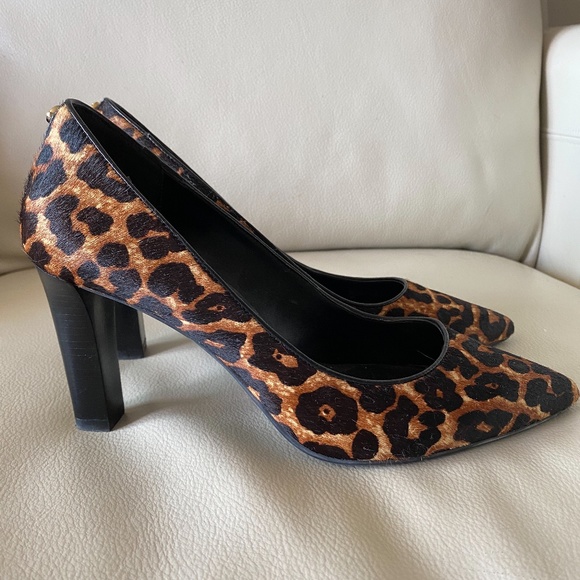 Michael Kors Leopard print calf hair high heels